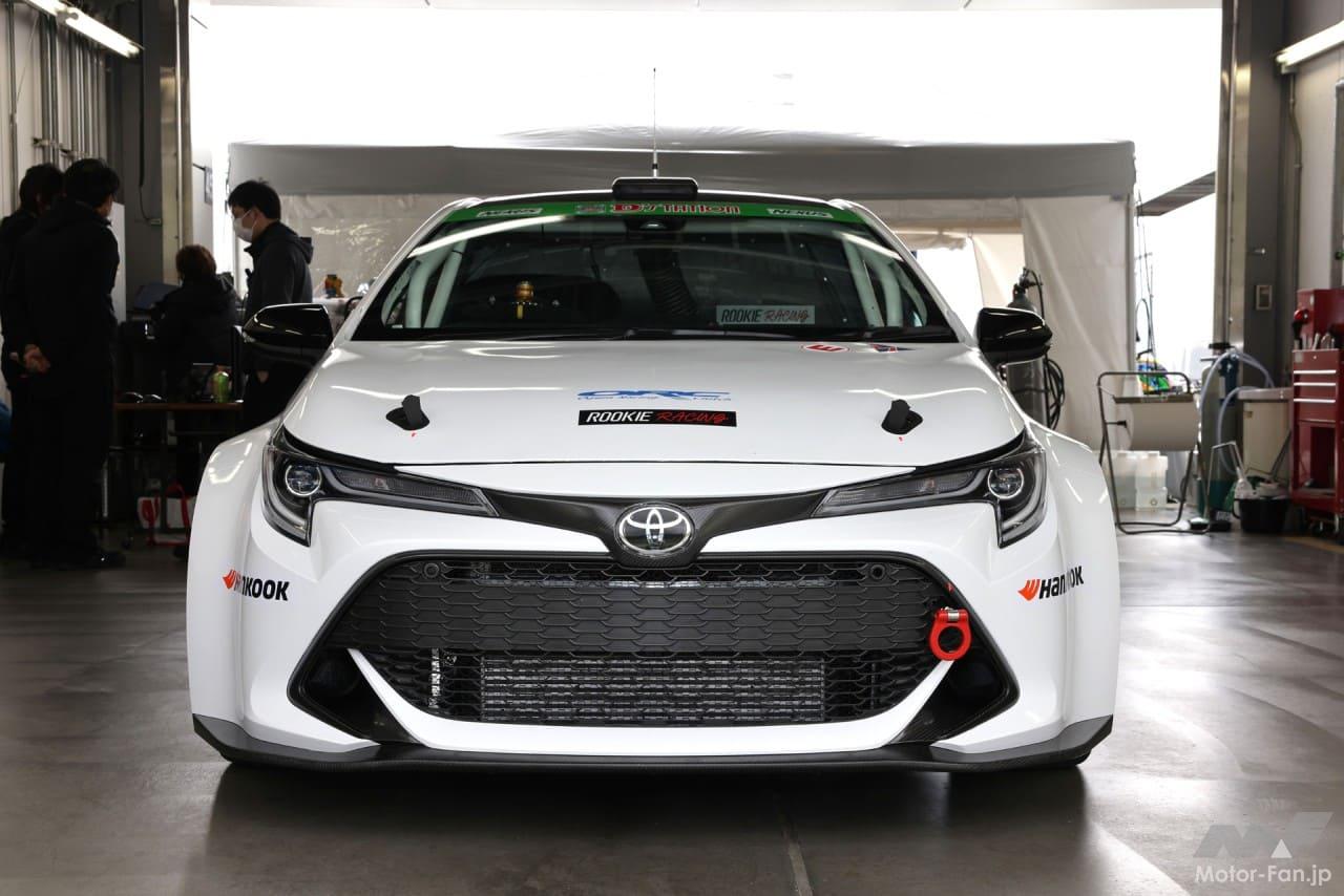 テスト走行時の水素エンジン車「ORC ROOKIE Corolla H2 concept」