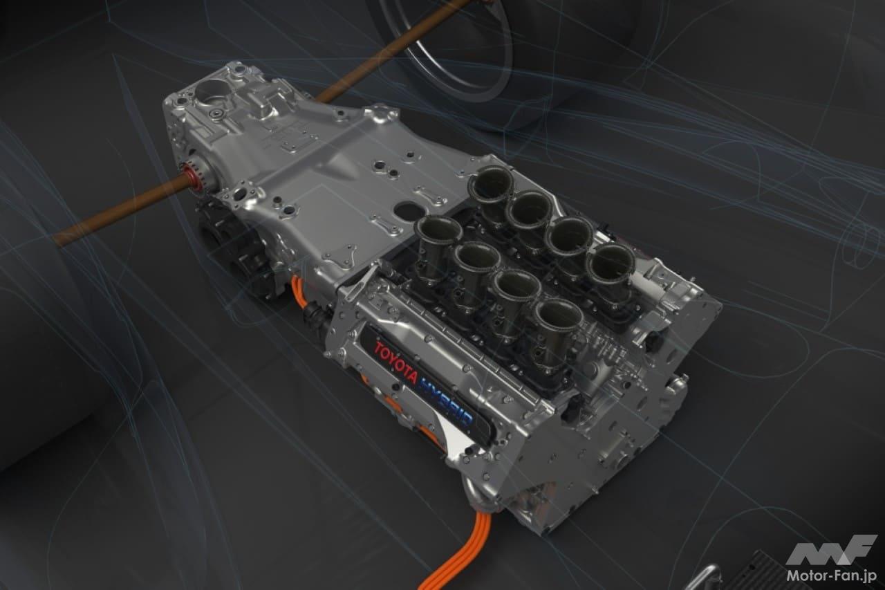 V8エンジン＋ギアボックス＋モーター(発電機)