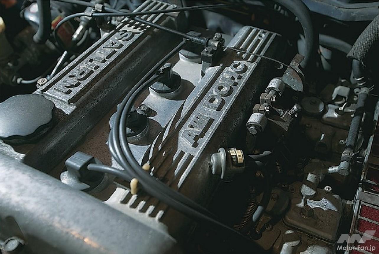 コルトギャランGTO MRに搭載されるサターンAIII型、三菱初のツインカムエンジン