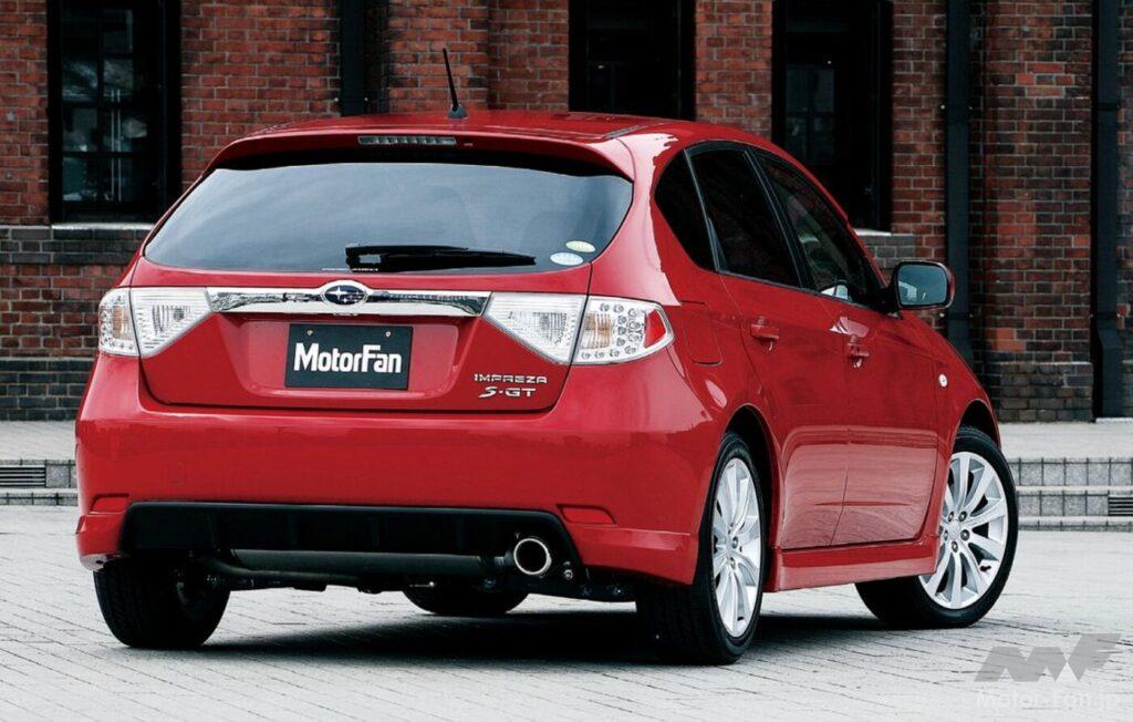 3代目「インプレッサ・ハッチバック]のリアビュー