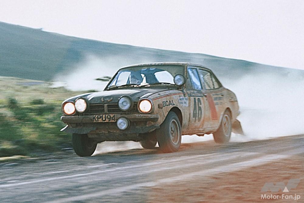 1974年、初出場のサファリラリーでジョギンダ・シンが駆る「ランサー1600GSR」が見事総合優勝