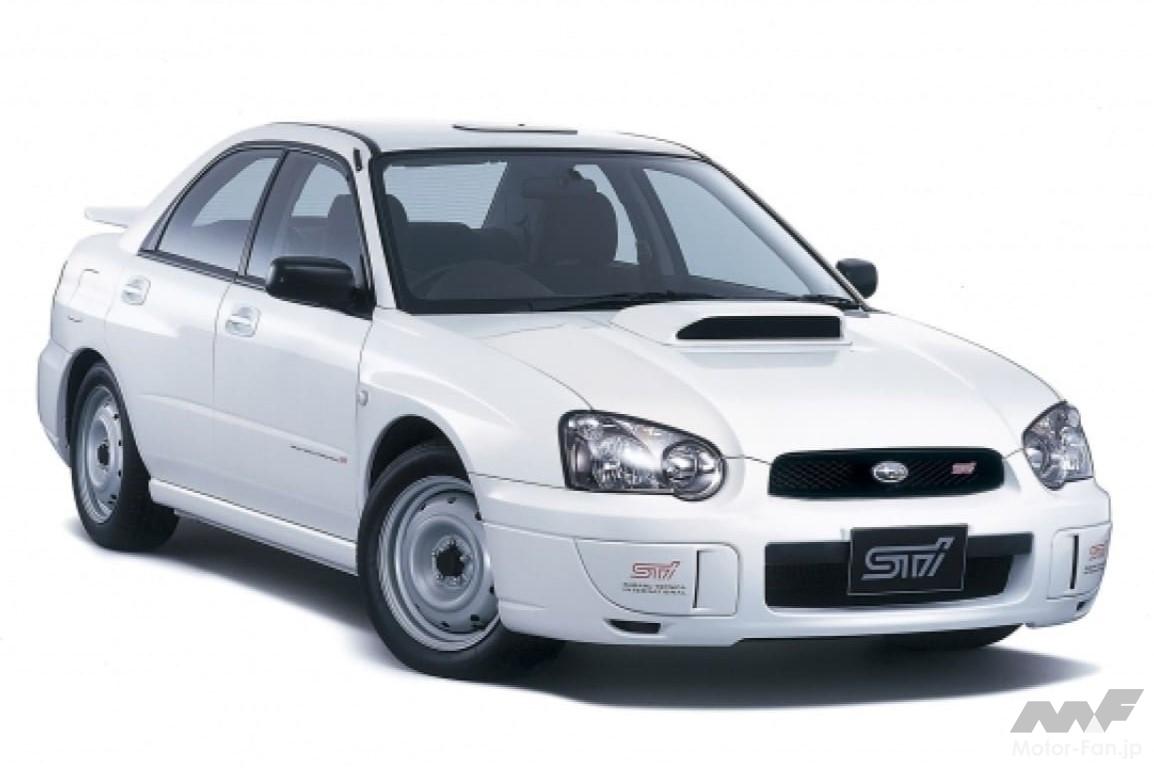 2002年11月のマイナーチェンジでデビューした2代目中期(涙目)「インプレッサ」