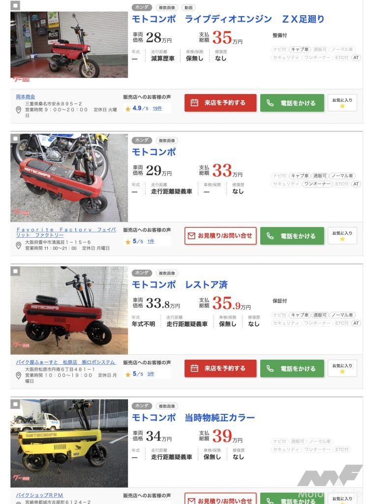 5年で中古車価格が3倍以上 !? ホンダ・モトコンポが天井知らずの相場
