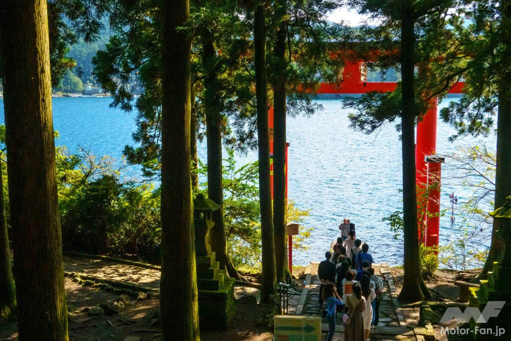 東海道／ヤマハ／シグナスX／ガス欠／箱根神社