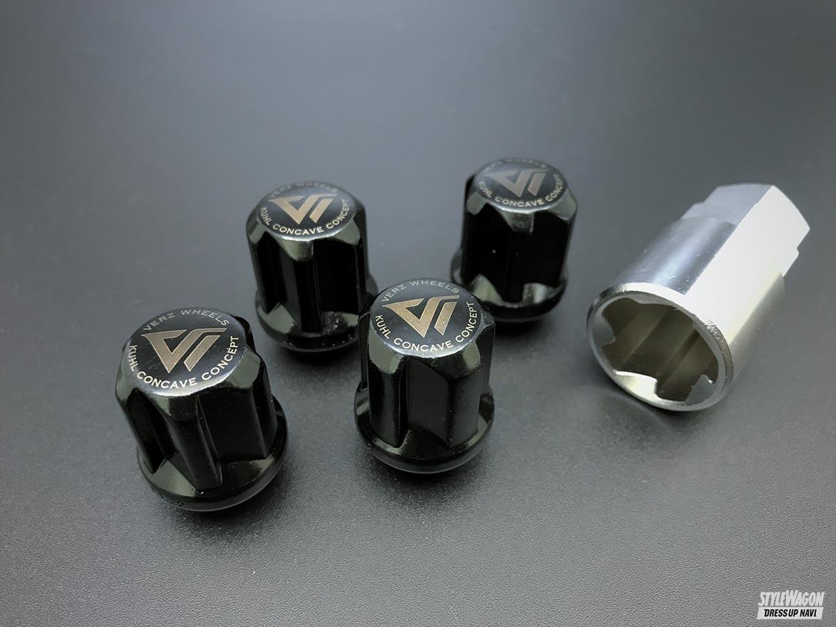 WORK VS-XV 18インチ kuhl ロックナットセット キャリパーカバー 物理的にホイールの脱着を無力化する！ ホイールのロックナットは